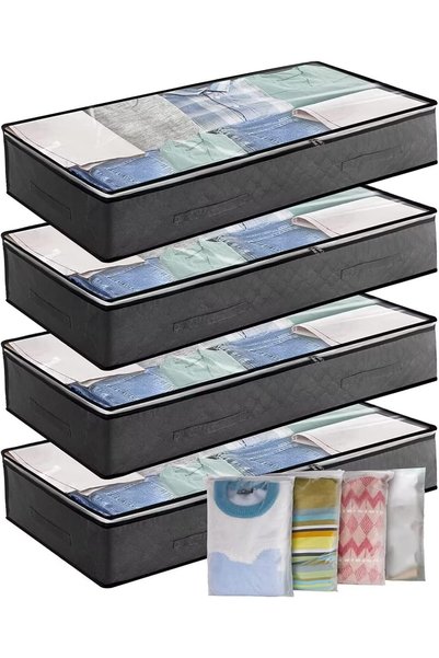 GENERAL SKY-TOUCH 4PACK Underbed Storage Box, with Zip lock Bags - Under bed ...