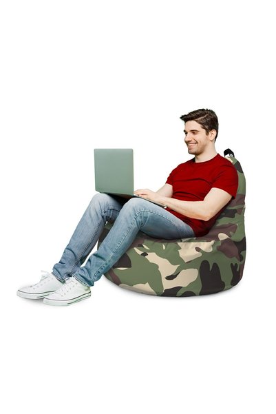 Updeco Fotoliu Puf Bean Bag tip Big Chill, impermeabil, interior/exterior, sa...