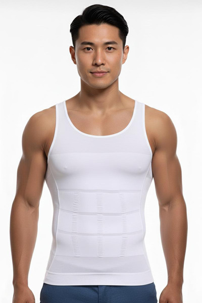 lacelove Belly Tightening and Firming Men's Athlete Corset 6050 White