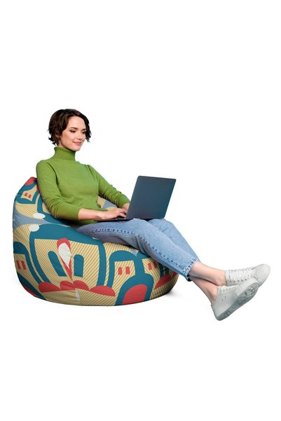 Updeco Fotoliu Puf Bean Bag tip para XL, impermeabil, indoor/outdoor, sac int...