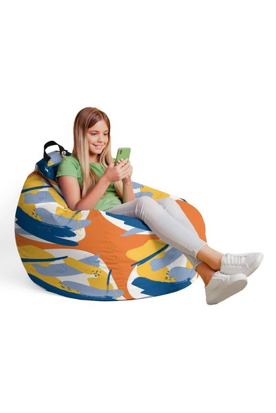 Updeco Fotoliu tip puf Pear L, impermeabil, pentru interior/exterior, cu sac ...