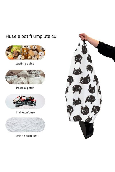 Updeco Husa exterioara Puf Bean Bag tip Para XL, fara umplutura, impermeabil,...