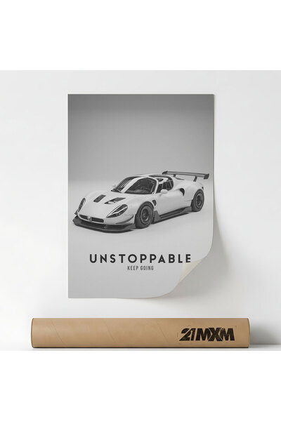 21mxm Poster Decorativ Tematică Automotive & Motivation - 'Unstoppable', Mate...