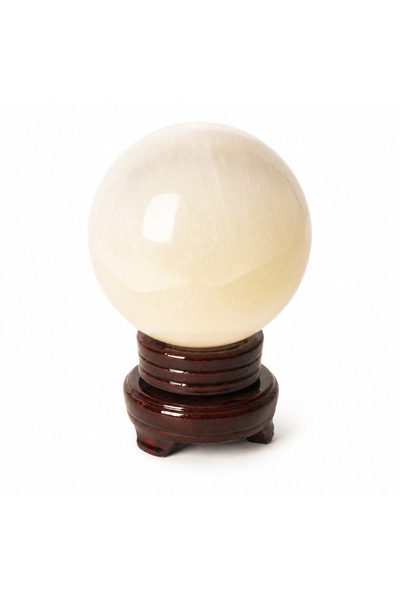 craftmystic Sferă din selenit 11-12 cm - purificare energetică și armonie