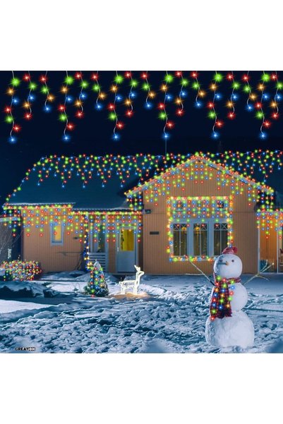 OEM Instalație de Crăciun, 15m, 320 LED-uri, Franjuri curgătoare, Interior/Ex...