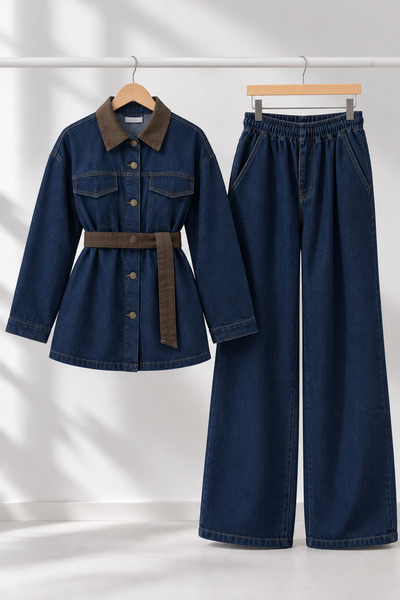 The Hench Garni Belted Denim Set