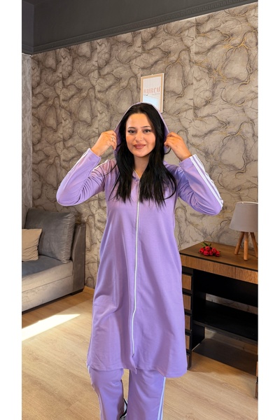 BURCU TESETTÜR Plus-Size Sweatsuit Set 1018-1