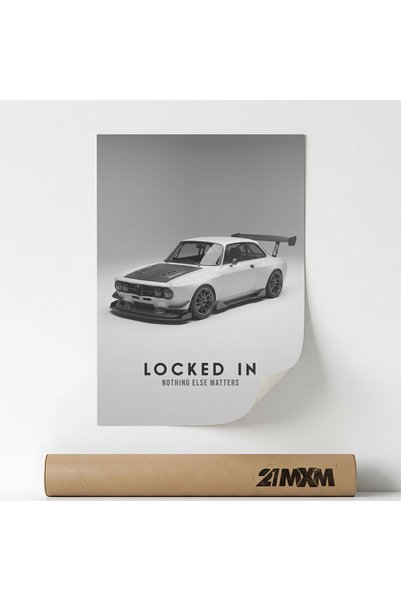 21mxm Poster Decorativ Tematică Automotive & Motivation - 'Locked In', Materi...