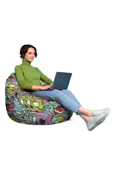 Updeco Fotoliu Puf Bean Bag tip XL, impermeabil, de interior/exterior, cu sac...