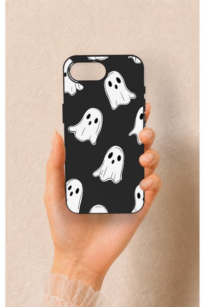 Vip Case غطاء سيليكون بتصميم شبح لطيف، متوافق مع هاتف iPhone 16E.