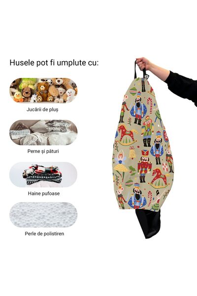 Updeco Husă de puf în formă de pară, mărimea L, impermeabilă, cu mâner, 80 x ...
