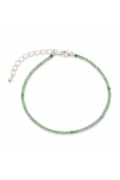 craftmystic Brățară de Picior cu Aventurin Verde Fațetat de 2mm - Optimism și...