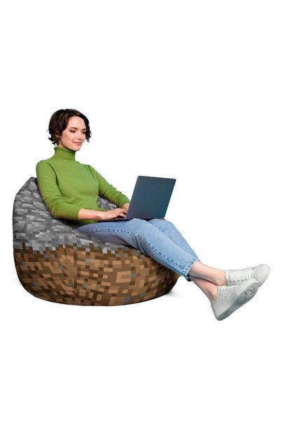 Updeco Fotoliu puf Pear XL, impermeabil, pentru interior/exterior, cu sac int...