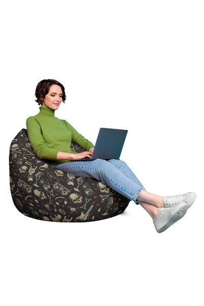 Updeco Fotoliu Puf Bean Bag tip XL, impermeabil, de interior/exterior, cu sac...