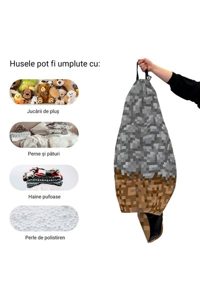 Updeco Husa exterioara Puf Bean Bag tip Para L, fara umplutura, impermeabil, ...