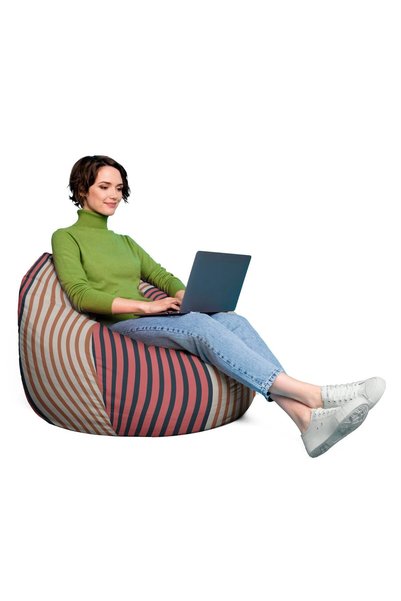 Updeco Fotoliu Puf Bean Bag tip XL, impermeabil, pentru interior/exterior, sa...