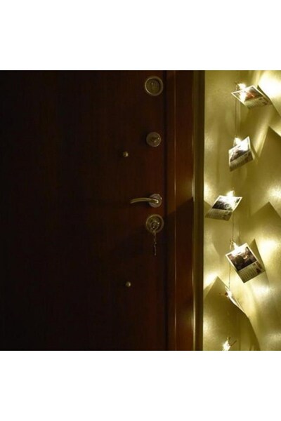 UCUZTEKNO Copper-Colored LED-Lit Photo-Hanging Decorative Clips (5496)