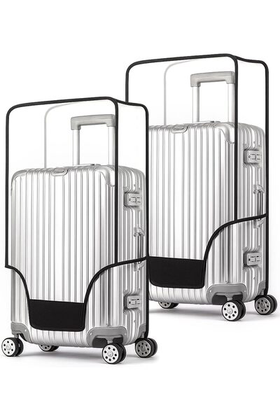 T Tersely 2 Pack Clear PVC Luggage Cover 71cm/76cm Waterproof 28/30 Inch
