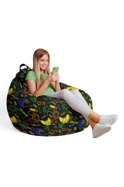 Updeco Fotoliu Puf Bean Bag tip Para L, impermeabil, de interior/exterior, cu...
