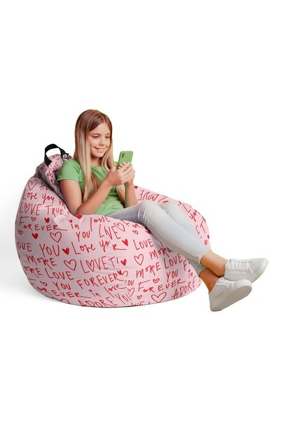 Updeco Fotoliu Puf Bean Bag tip L, impermeabil, pentru interior/exterior, cu ...