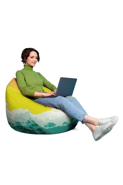 Updeco Fotoliu Puf Bean Bag tip XL, impermeabil, de interior/exterior, cu sac...