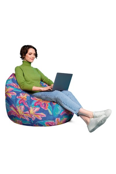Updeco Fotoliu Puf Bean Bag tip XL, impermeabil, pentru interior/exterior, cu...
