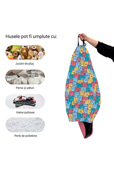Updeco Husa exterioara Puf Bean Bag tip Para XL, fara umplutura, impermeabil,...