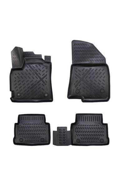Lumi LUXURY Set de 5 covorașe de podea din cauciuc, tip tavă, compatibile cu ...