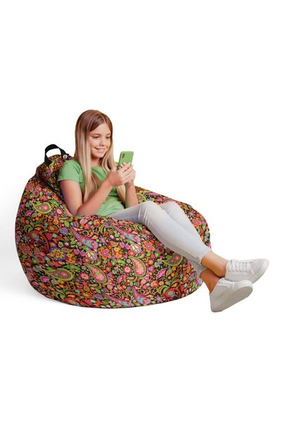 Updeco Fotoliu tip puf Pear L, impermeabil, pentru interior/exterior, cu sac ...
