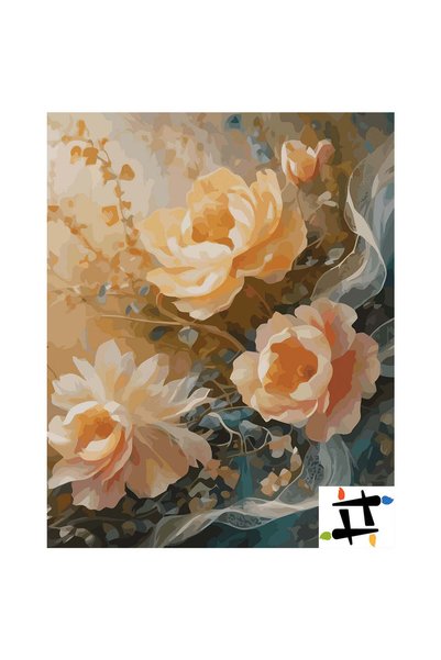 Painting-numbers Set pictura pe numere Vis de bujori 6996, panza pe rama lemn...