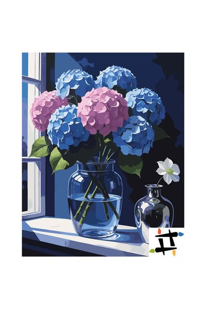 Painting-numbers Set pictura pe numere Contrast la fereastra 7046, panza pe r...