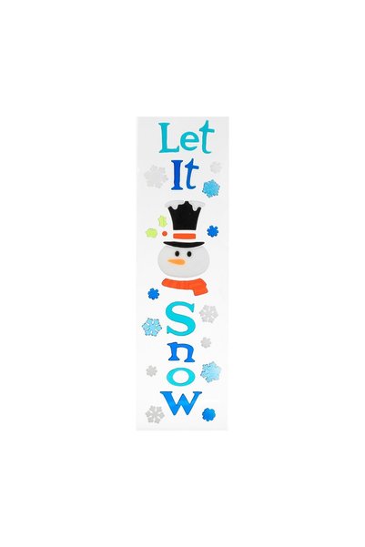 OEM Autocolante Gel Mesaj ”Let it Snow” om de zăpadă Crystal pentru Geam, pen...
