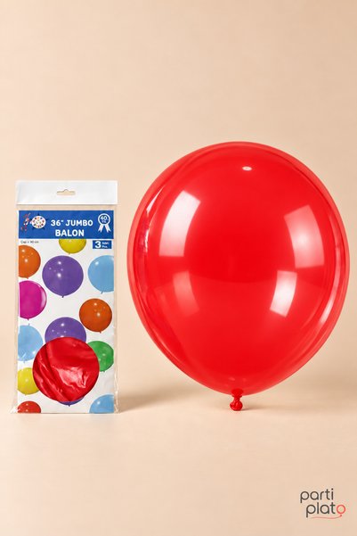 HBK Balon بالون لاتكس أحمر كبير الحجم من HBK، مقاس 36 بوصة (90 سم)، مجموعة من...