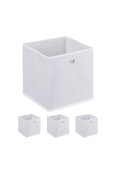 Relaxdays Set de 4 cutii de depozitare Relaxdays, pliabile, 30 x 30 x 30 cm, ...