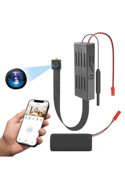 iUni Modul mini cameră IP55, baterie de 2000mAh, Wi-Fi, slot pentru card Micr...