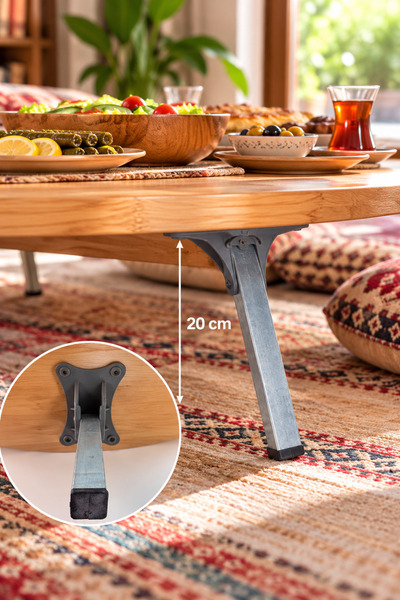 Binbirreyon Metal Folding Table Leg, 20 cm (1 Piece) BK027
