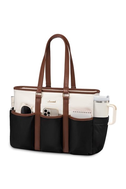 LOVEVOOK Laptop Tote Bag for Women Work, Teacher Tote Bag Nurse Bag With Larg...