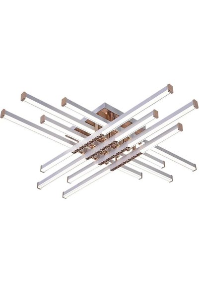 Evolium Lustra LED cu Telecomanda Axial, 98W, 8 Elemente, Lumina Rece/Clada/N...