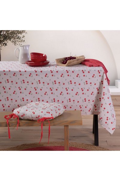 Nef Nef Homeware Nef-Nef Τραπεζομάντηλο Βαμβακερό Μπεζ Cherry Love, Υδατοαπωθ...