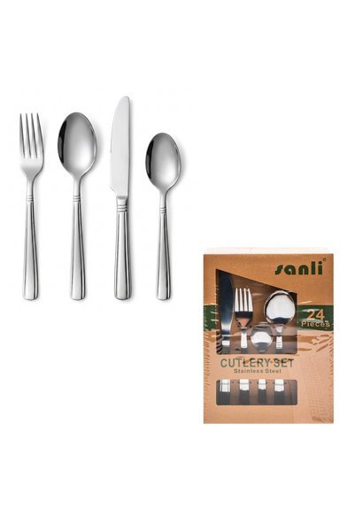 OEM Set de tacâmuri din oțel inoxidabil, 24 de piese pentru 6 persoane, minim...