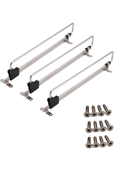ALMEKAQUZ 3Pcs Heavy Duty Retractable Closet Pull Out Rod, Wardrobe Clothes H...