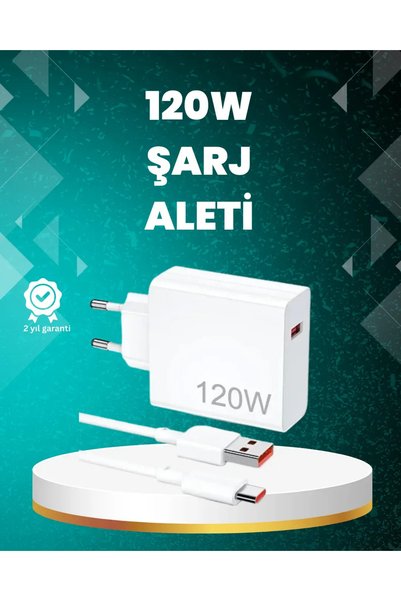 120 Watt Güçlü Hızlı Şarj Adaptörü Huawei P30 P40 Mate 20 Pro Uyumlu