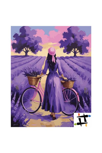 Painting-numbers Set pictura pe numere Orizont de lavanda 7027, panza pe rama...