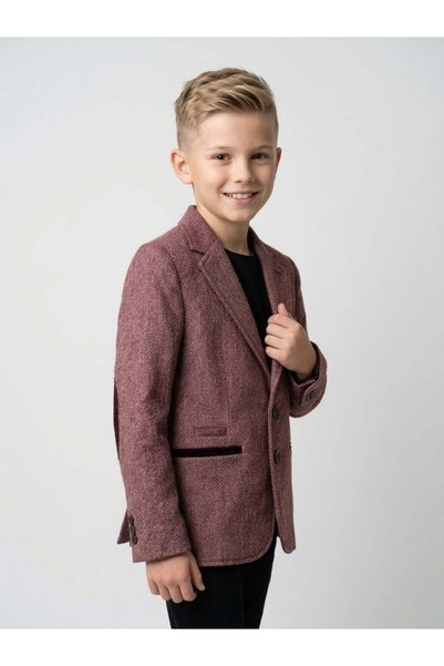 Hilal Akıncı Kids Boys' flato classic blazer jacket with pockets.