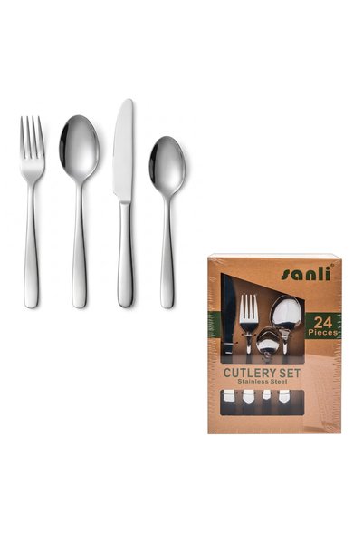 OEM Set de tacâmuri din oțel inoxidabil, 24 de piese pentru 6 persoane