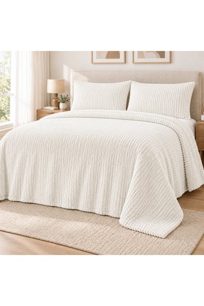 Merinos ÇİFT KİŞİLİK MODERN LİNE 3 PARÇA BATTANİYE YATAK ÖRTÜSÜ