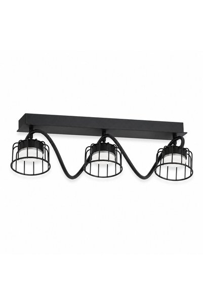 OEM Lustra EPS, 3xGX53, 61x15cm, Metal si Plastic, Negru