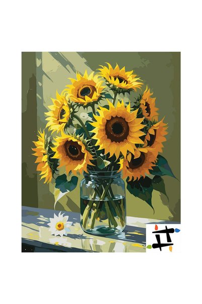 Painting-numbers Set pictura pe numere Vibratie solara 7058, panza pe rama le...