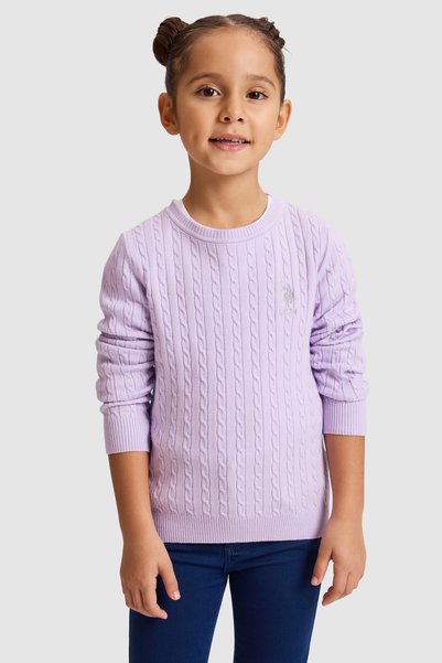 U.S. Polo Assn. Girls' Lilac Basic Sweater 50332927-VR034