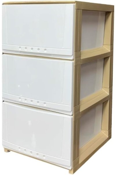 Generic Plastic Cabinet Storage Dresser and Closet Drawers Organizer (White-B...